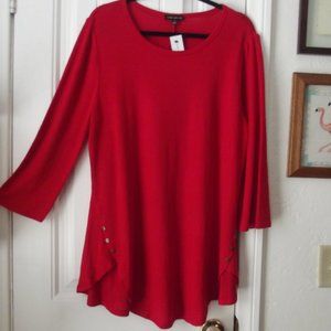 Lane Bryant Red Crew Neck Sweater - pics show tag but tag fell off, I never wore